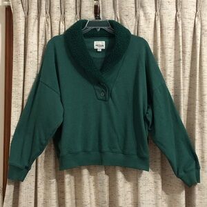 American Eagle Sherpa Shawl Collar Sweatshirt - XL